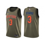 Men Nike New York Knicks #3 John Starks Green Salute to Service NBA Swingman Jersey