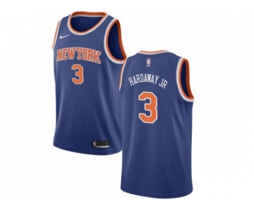 Men Nike New York Knicks #3 Tim Hardaway Jr. Blue Icon Edition NBA Swingman Jersey