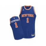 Men's Adidas New York Knicks #1 Lance Stephenson Swingman Royal Blue Road NBA Jersey