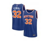 Men's New Yok Knicks Fanatics #32 Towns Blue Custom Fast Break Jersey-Statement Edition