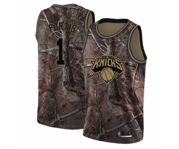 Men's New York Knicks #1 Bobby Portis Swingman Camo Realtree Collection Basketball Jersey