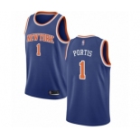 Men's New York Knicks #1 Bobby Portis Swingman Royal Blue Basketball Jersey - Icon Edition