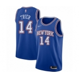 Men's New York Knicks #14 Allonzo Trier Swingman Blue Basketball Jersey - Statement Edition