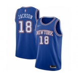 Men's New York Knicks #18 Phil Jackson Swingman Blue Basketball Jersey - Statement Edition