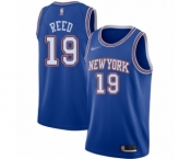 Men's New York Knicks #19 Willis Reed Authentic Blue Basketball Jersey - Statement Edition