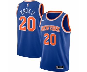 Men's New York Knicks #20 Kevin Knox II Nike Blue 2020-21 Swingman Jersey