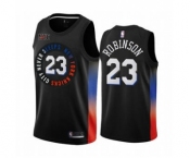 Men's New York Knicks #23 Mitchell Robinson Black City Edition New Uniform 2020-21 Stitched Basketball Jersey