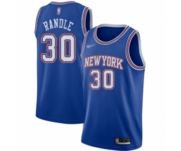 Men's New York Knicks #30 Julius Randle Authentic Blue Basketball Jersey - Statement Edition