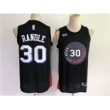 Men's New York Knicks  #30 Julius Randle Black Basketball Jersey 2021 New