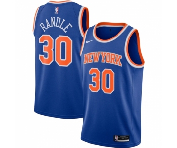 Men's New York Knicks #30 Julius Randle Nike Blue 2020-21 Swingman Jersey