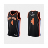 Men's New York Knicks #4 Derick Rose Black City Edition Stitched Basketball Jersey