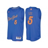 Men's New York Knicks #5 Courtney Lee Royal 2016 Christmas Day NBA Swingman Jersey