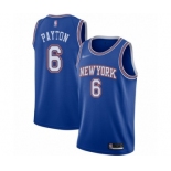 Men's New York Knicks #6 Elfrid Payton Authentic Blue Basketball Jersey - Statement Edition