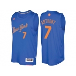 Men's New York Knicks #7 Carmelo Anthony Royal 2016 Christmas Day NBA Swingman Jersey