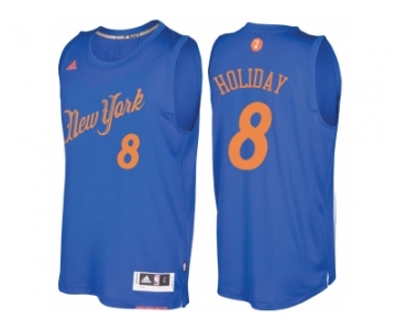 Men's New York Knicks #8 Justin Holiday Royal 2016 Christmas Day NBA Swingman Jersey