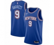 Men's New York Knicks #9 RJ Barrett Authentic Blue Basketball Jersey - Statement Edition