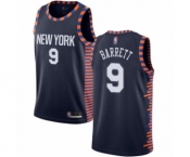 Men's New York Knicks #9 RJ Barrett Authentic Navy Blue Basketball Jersey - 2018-19 City Edition