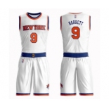 Men's New York Knicks #9 RJ Barrett Authentic White Basketball Suit Jersey - Association Edition