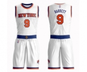 Men's New York Knicks #9 RJ Barrett Authentic White Basketball Suit Jersey - Association Edition