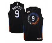 Men's New York Knicks #9 RJ Barrett Black Basketball Jersey 2021 New