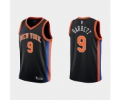 Men's New York Knicks #9 RJ Barrett Black City Edition Stitched Basketball Jersey