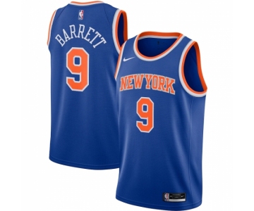 Men's New York Knicks #9 RJ Barrett Nike Blue 2020-21 Swingman Jersey