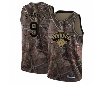 Men's New York Knicks #9 RJ Barrett Swingman Camo Realtree Collection Basketball Jersey