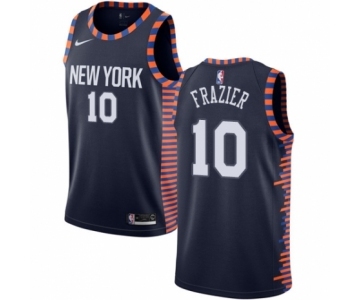 Men's Nike New York Knicks #10 Walt Frazier Swingman Navy Blue NBA Jersey - 2018-19 City Edition