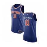 Men's Nike New York Knicks #11 Frank Ntilikina Authentic Royal Blue NBA Jersey - Icon Edition