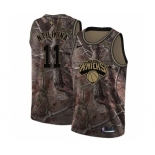 Men's Nike New York Knicks #11 Frank Ntilikina Swingman Camo Realtree Collection NBA Jersey