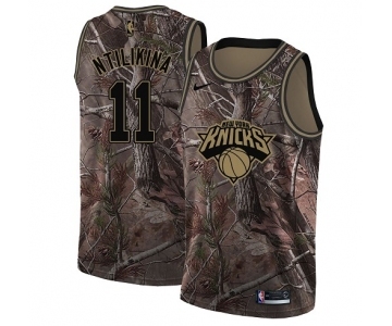 Men's Nike New York Knicks #11 Frank Ntilikina Swingman Camo Realtree Collection NBA Jersey