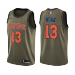 Men's Nike New York Knicks #13 Joakim Noah Swingman Green Salute to Service NBA Jersey