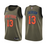 Men's Nike New York Knicks #13 Mark Jackson Swingman Green Salute to Service NBA Jersey