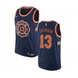 Men's Nike New York Knicks #13 Mark Jackson Swingman Navy Blue NBA Jersey - City Edition