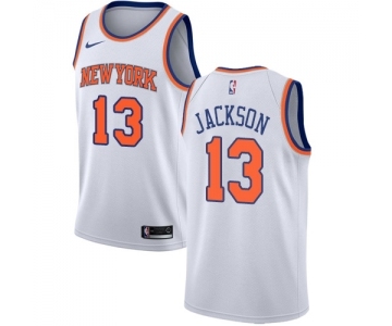 Men's Nike New York Knicks #13 Mark Jackson Swingman White NBA Jersey - Association Edition