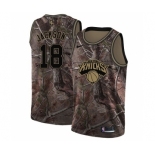 Men's Nike New York Knicks #18 Phil Jackson Swingman Camo Realtree Collection NBA Jersey