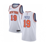 Men's Nike New York Knicks #19 Willis Reed Authentic White NBA Jersey - Association Edition