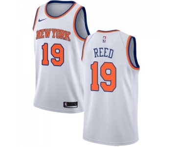 Men's Nike New York Knicks #19 Willis Reed Authentic White NBA Jersey - Association Edition