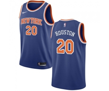 Men's Nike New York Knicks #20 Allan Houston Swingman Royal Blue NBA Jersey - Icon Edition