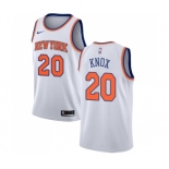 Men's Nike New York Knicks #20 Kevin Knox Authentic White NBA Jersey - Association Edition