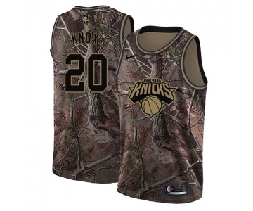 Men's Nike New York Knicks #20 Kevin Knox Swingman Camo Realtree Collection NBA Jersey