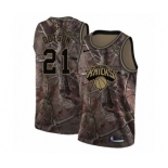 Men's Nike New York Knicks #21 Damyean Dotson Swingman Camo Realtree Collection NBA Jersey