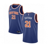 Men's Nike New York Knicks #21 Damyean Dotson Swingman Royal Blue NBA Jersey - Icon Edition