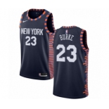 Men's Nike New York Knicks #23 Trey Burke Swingman Navy Blue NBA Jersey - 2018-19 City Edition