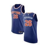 Men's Nike New York Knicks #26 Mitchell Robinson Authentic Royal Blue NBA Jersey - Icon Edition