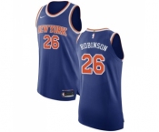 Men's Nike New York Knicks #26 Mitchell Robinson Authentic Royal Blue NBA Jersey - Icon Edition