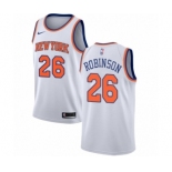 Men's Nike New York Knicks #26 Mitchell Robinson Authentic White NBA Jersey - Association Edition