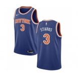 Men's Nike New York Knicks #3 John Starks Swingman Royal Blue NBA Jersey - Icon Edition