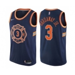 Men's Nike New York Knicks #3 Tim Hardaway Jr. Authentic Navy Blue NBA Jersey - City Edition