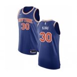 Men's Nike New York Knicks #30 Bernard King Authentic Royal Blue NBA Jersey - Icon Edition